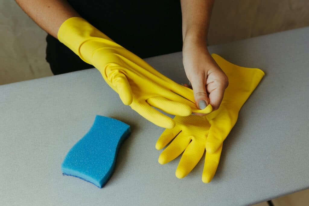 Removing the gloves